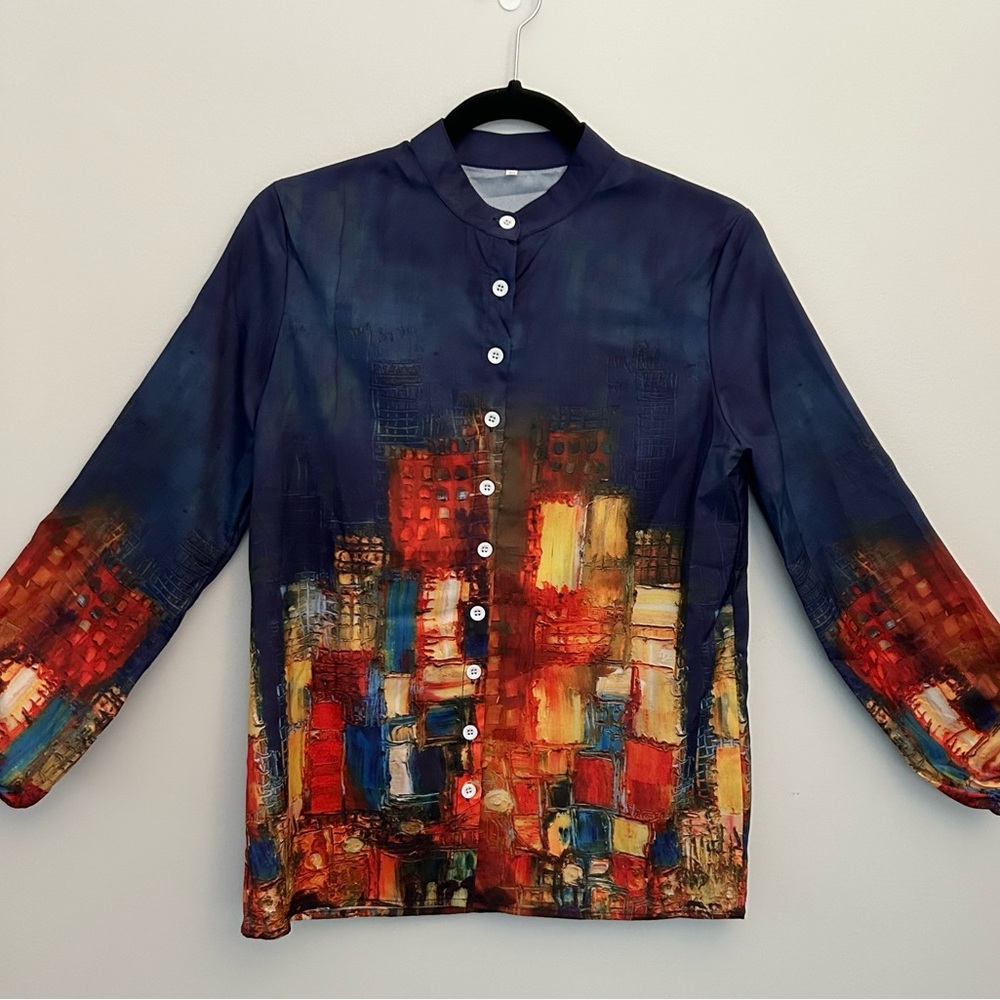 Multicolor womens dress shirt